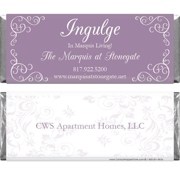 Scroll Corners Formal Business Wrapper 3 Formal Candy Bar Wrapper 1.55 oz Candy Bars Candy Wrapper Store