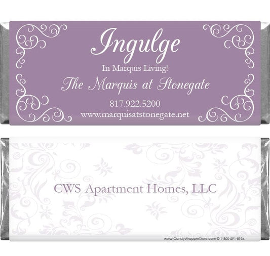 Scroll Corners Formal Business Wrapper 3 Formal Candy Bar Wrapper 1.55 oz Candy Bars Candy Wrapper Store