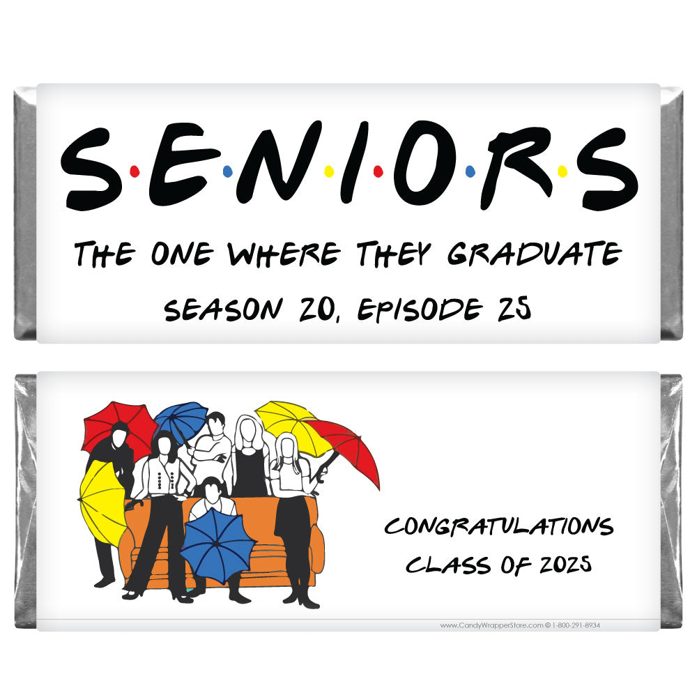 SENIORS The One Where They Graduate Friends Theme Candy Bars Party Favors Candy Wrapper Store
