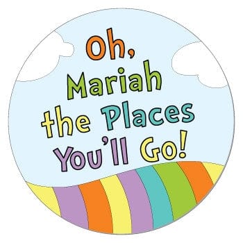 SGRAD233 - Oh the Places Youll Go! Graduation Sticker Oh the Places Youll Go! Graduation Sticker Party Favors GRAD233