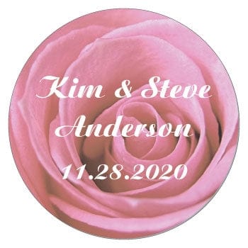 SW15 - Pink Rose Wedding Stickers Pink Rose Wedding Stickers Candy Wrapper Store