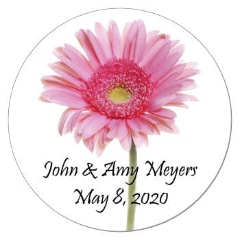 SWA14 - Pink Gerbera Daisy Wedding Stickers Pink Gerbera Daisy Wedding Stickers Candy Wrapper Store