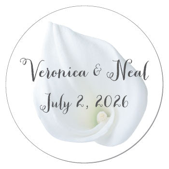 SWA16 - Calla Lily Wedding Stickers Calla Lily Wedding Stickers Candy Wrapper Store