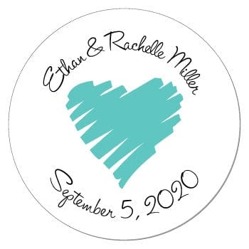 SWA205 - Wedding Scribble Hearts Wedding Sticker Wedding Scribble Hearts Wedding Sticker WA205
