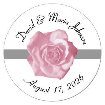 SWA238 - Elegant Pink Rose Wedding Stickers Elegant Pink Rose Stickers WA238