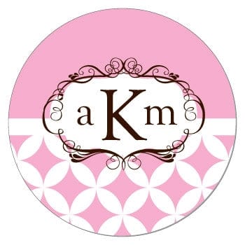 SWA25 - Monogram Wedding Sticker Monogram Wedding Sticker Candy Wrapper Store