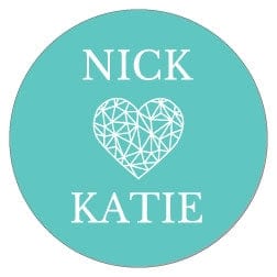 SWA26 - Geometric Heart Wedding Stickers Geometric Heart Wedding Stickers Party Favors WA26