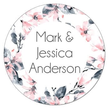 SWA369 - Love is Sweet Pink Floral Wedding Sticker Love is Sweet Pink Floral Wedding Sticker WA369