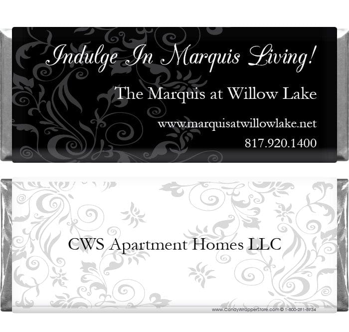 Swirl Inlay Formal Business Wrapper 2 Formal Candy Bar Wrapper 1.55 oz Candy Bars Candy Wrapper Store