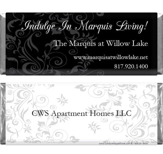 Swirl Inlay Formal Business Wrapper 2 Formal Candy Bar Wrapper 1.55 oz Candy Bars Candy Wrapper Store