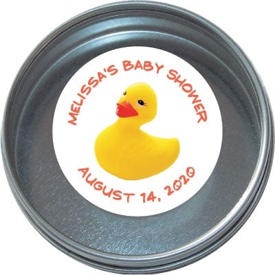 TBS13 - Baby Shower Tins - Set of 24 Rubber Duckie Baby Shower Tins
Birth Announcement Candy Wrapper Store