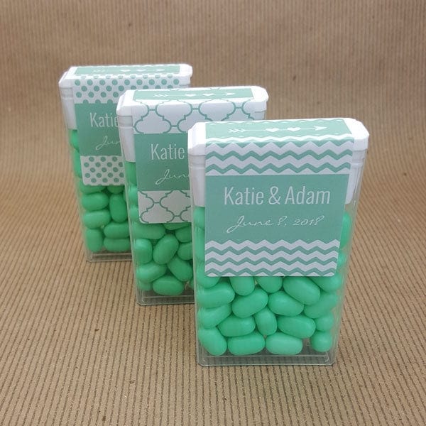 TICTAC10 - Chevron Mint to Be Wedding Tic Tac Stickers Chevron Mint to Be Wedding Tic Tac Stickers tictac