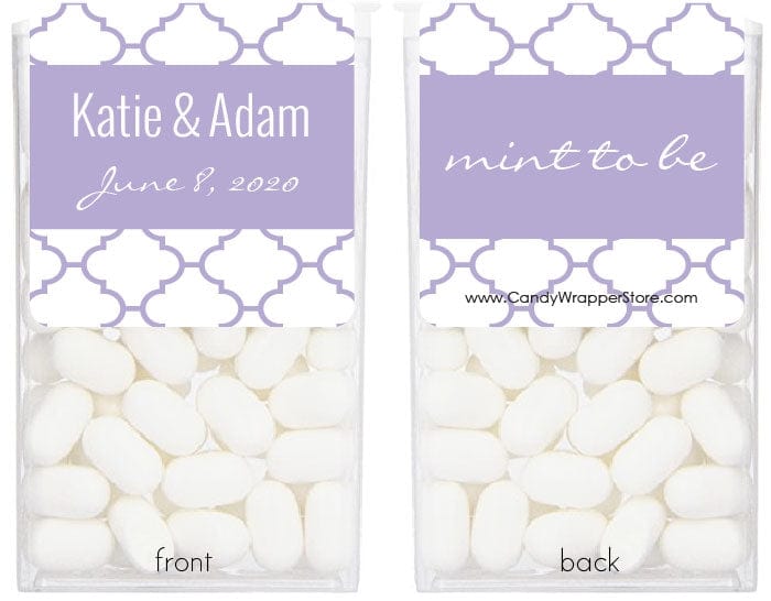 TICTAC11 - Quatrefoil Pattern Mint to Be Wedding Tic Tac Stickers Quatrefoil Mint to Be Wedding Tic Tac Stickers tictac