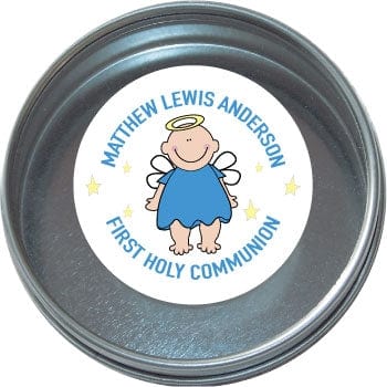 TRL8 - Angel Baby Religious Tins - set of 24 Angel Baby Religious Tins Baby & Toddler Candy Wrapper Store