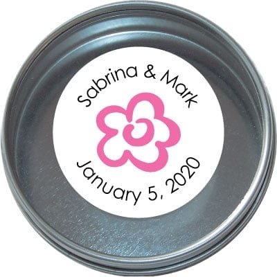 TWA2 - Simple Flower Wedding Tins Simple Flower Wedding Tins Candy Wrapper Store