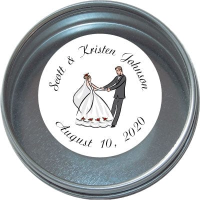 TWA208 - Elegant Bride and Groom Wedding Tins Elegant Bride and Groom Wedding Tins WA208