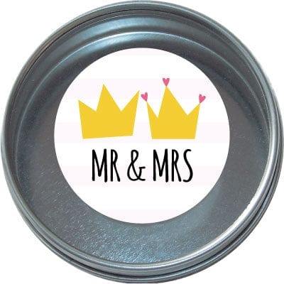 TWA367 - Mr and Mrs Crowns Wedding Tins Mr and Mrs Crowns Wedding Tins WA367