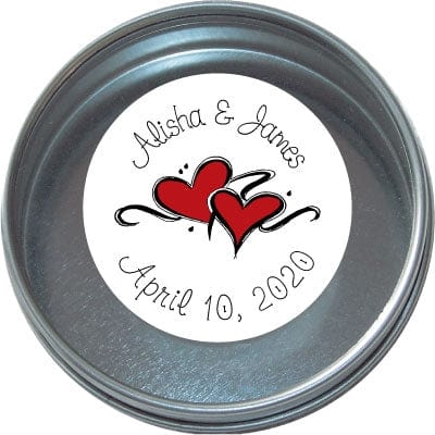 TWA7 - Double Hearts Wedding Tins Double Hearts Wedding Tins wa1