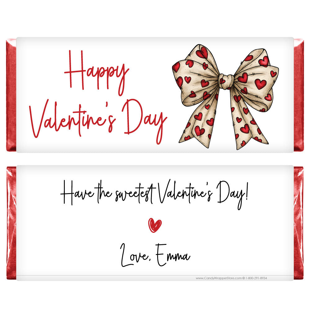 VAL226 - Chalkboard Sketch Valentines Day Candy Bar Wrappers Chalkboard Sketch themed Valentines Day Candy Bar Wrappers Candy Wrapper Store