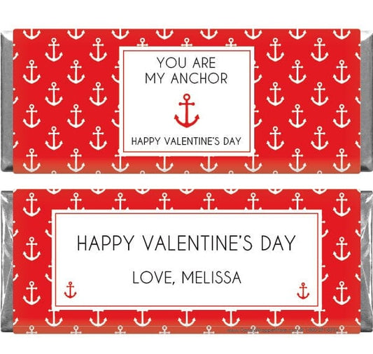 VAL242 - Anchor Valentine's Day Candy Bar Wrappers Anchor Valentine's Day Candy Bar Wrappers Candy Wrapper Store