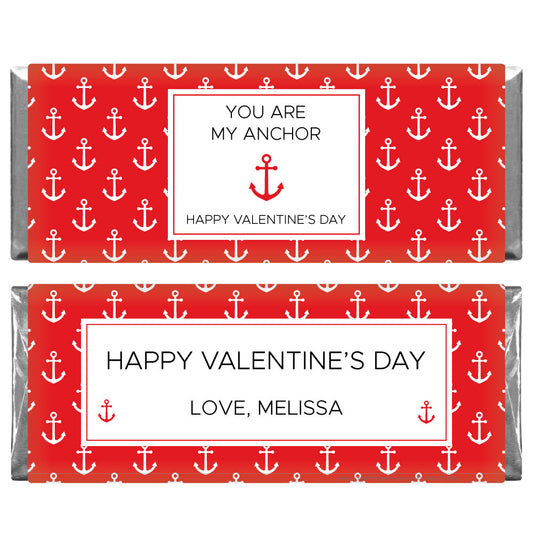 VAL242 - Anchor Valentine's Day Candy Bar Wrappers Anchor Valentine's Day Candy Bar Wrappers Candy Wrapper Store
