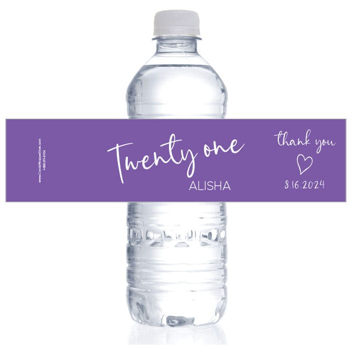 Viva Magenta Birthday Water Bottle Labels Party Favors bd512
