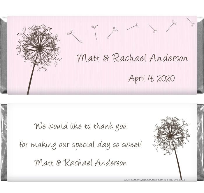 WA220 - Wedding Wish Candy Bar Wrapper Wedding Wish Candy Bar Wrapper Regular Size Wrapper WA220