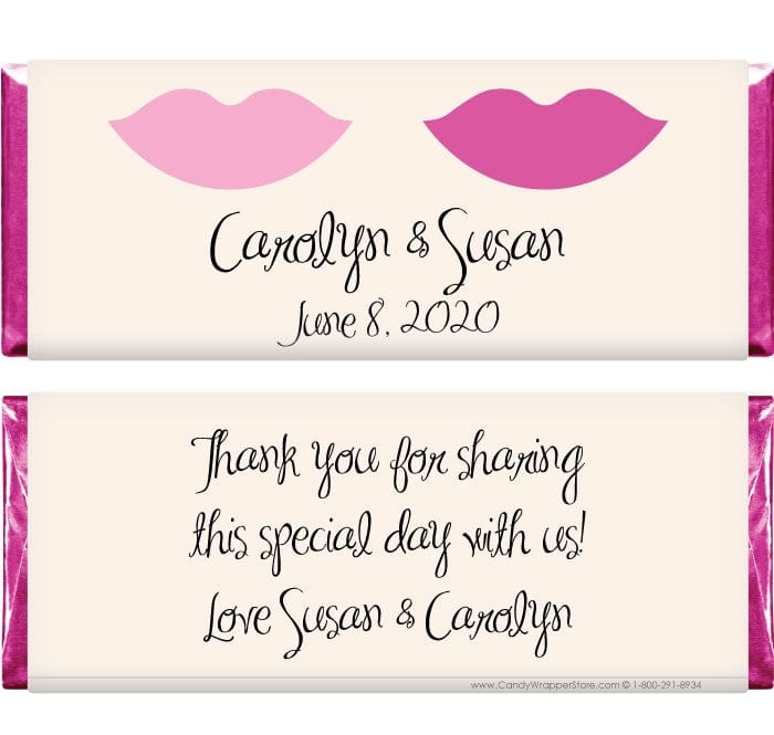 WA292A - Wedding Lips Candy Bar Wrapper Wedding Lips Candy Bar Wrapper Wedding Favors WA292