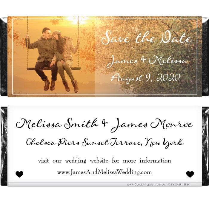 WA298photo - Wedding Full Front Photo Candy Bar Wrappers Wedding Full Front Photo Hershey's Candy Bar Wrapper Wedding Favors WA298