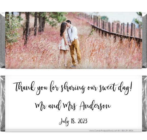 WA394photo - Picture Perfect Wedding Candy Bar Wrapper with Full Front Photo Picture Perfect Wedding Candy Bar Wrapper with Full Front Photo Wedding Favors WA394