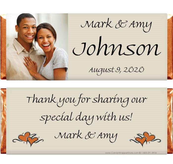 WA402 - Wedding Photo Candy Bar Wrappers Wedding Photo Candy Bar Wrappers Wedding Favors WA402