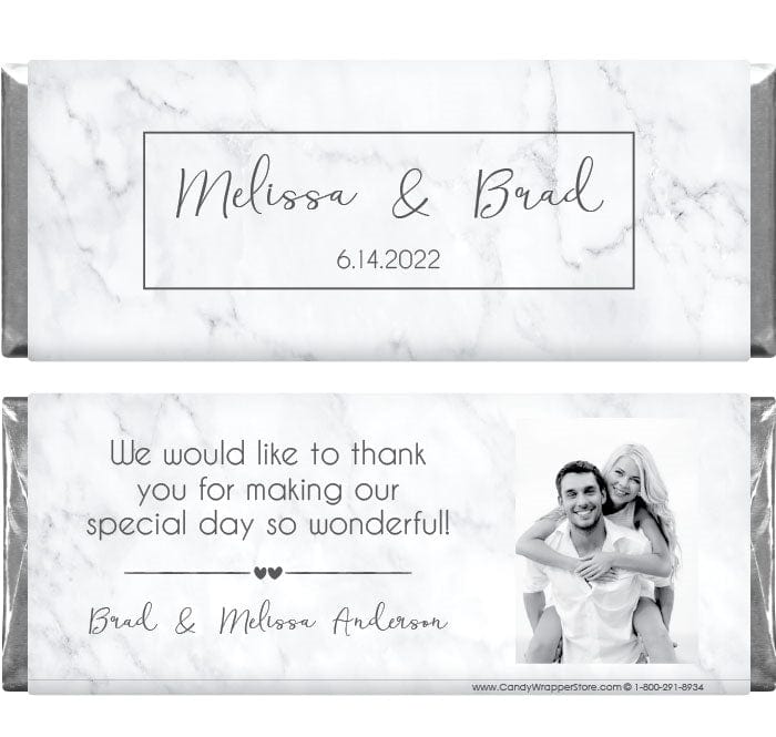 WA459 - Modern Marble Wedding Candy Bar Wrapper Modern Marble Wedding Candy Bar Wrapper Wedding Favors WA459