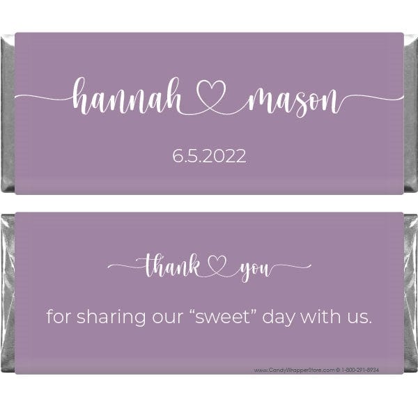 WA469 - Heart Connection Wedding Candy Bar Wrapper Heart Connection Wedding Candy Bar Wrapper Wedding Favors WA469