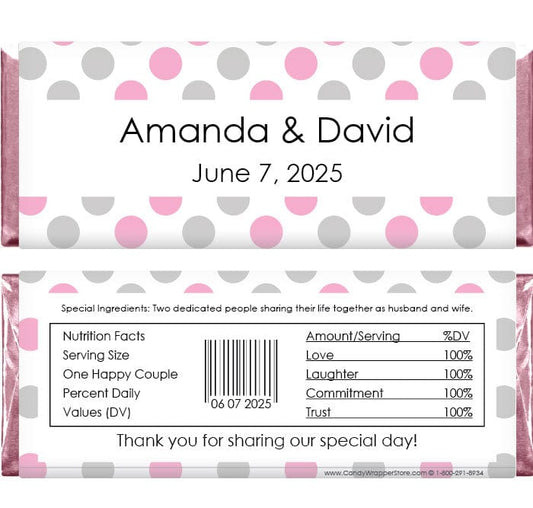 WADOTS - Dots Pattern Wedding Candy Bar Wrappers Dots Pattern Wedding Candy Bar Wrappers Wedding Favors Candy Wrapper Store