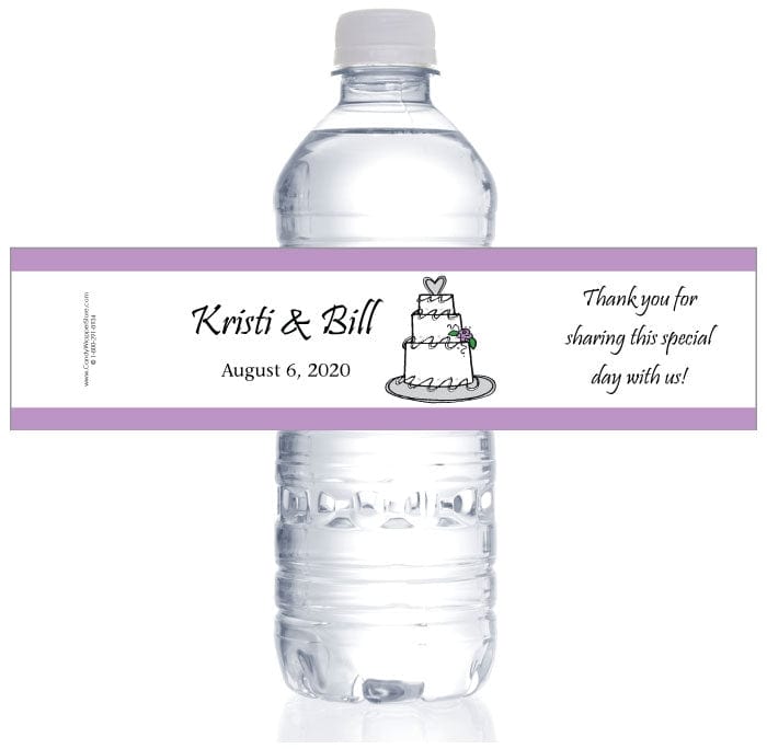 WB12 - Wedding Whimsy Cake Water Bottle Labels Wedding Whimsy Cake Water Bottle Labels Wedding Favors wa227