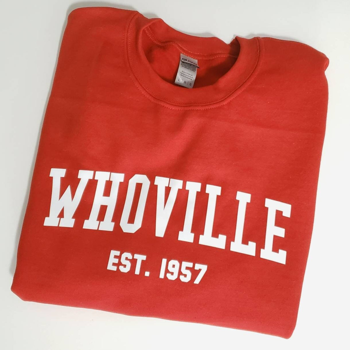 Whoville Collegiate Sweatshirt The Grinch Super Comfy Crew Neck Unisex Sweatshirt Candy Wrapper Store