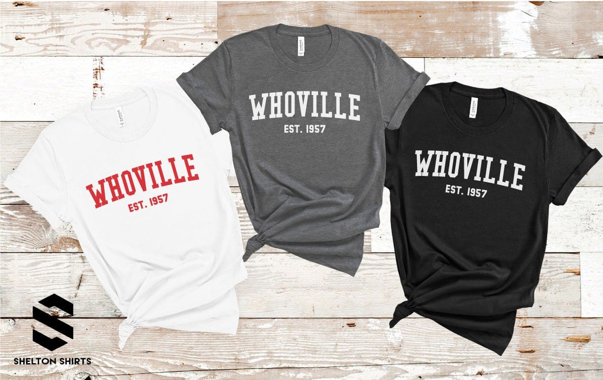 Whoville Collegiate Sweatshirt The Grinch Super Comfy Crew Neck Unisex Sweatshirt Candy Wrapper Store
