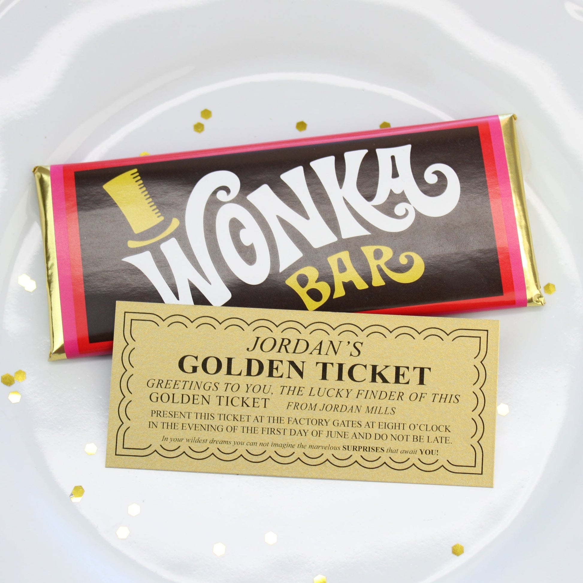 Willy Wonka Golden Ticket - GOLDENTICKET2 Willy Wonka Golden Tickets for Candy Bars Invitations GOLDENTICKET