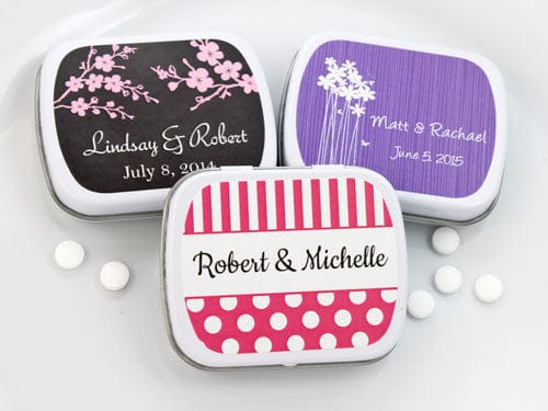 WTWHIMSYDOTS - Whimsy Dots Pattern White Wedding Mint Tins Whimsy Dots Pattern White Wedding Mint Tins Candy Wrapper Store