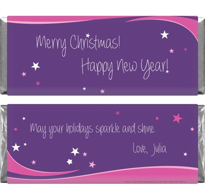 XMAS208 - Sparkle and Shine Holiday Candy Wrappers Sparkle and Shine Holiday Candy Wrappers Candy Wrapper Store