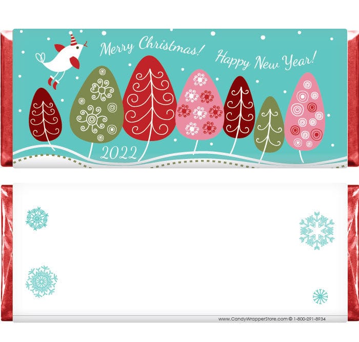 XMAS217QF - Non Personalized Little Birdie Christmas Wrapper Quick Favor Little Birdie Christmas Wrapper Quick Favor Candy Wrapper Store