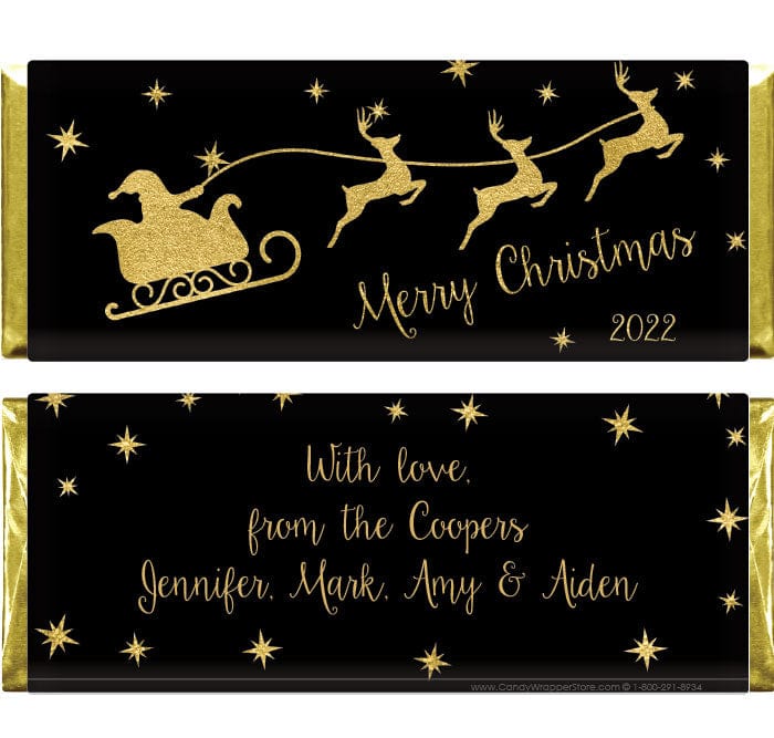 XMAS240 - Sleigh Ride with Santa Christmas Wrapper Sleigh Ride with Santa Christmas Wrapper Candy Wrapper Store