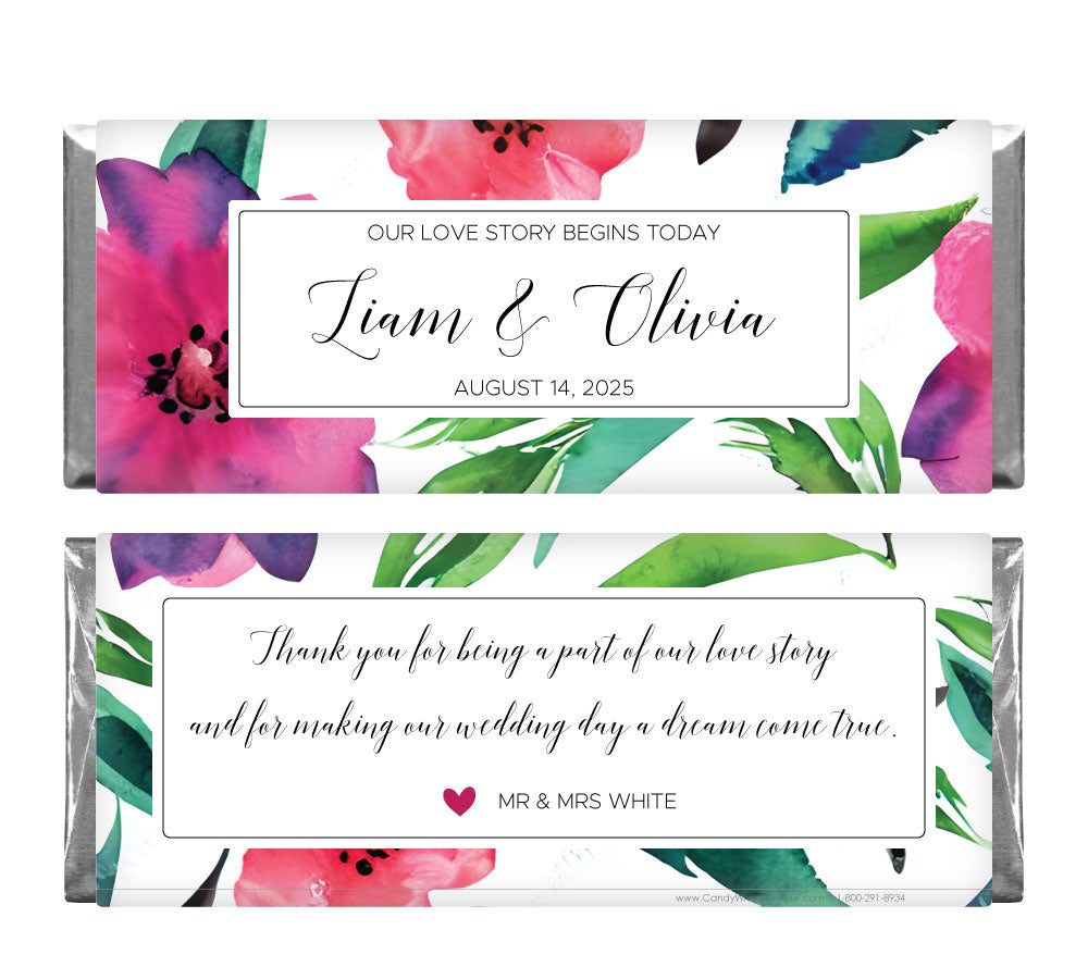Wedding Themed Regular Sized Chocolate Candy Bar Wrappers – Candy ...