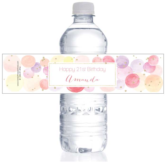 Birthday Water Bottle Labels