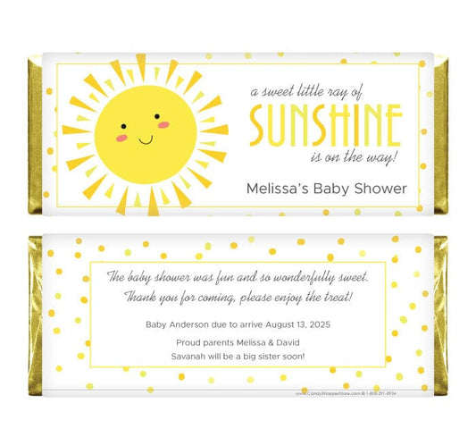 A Sweet Little Ray of Sunshine is on the Way Baby Shower Candy Bar Wrappers - BS247 A Sweet Little Ray of Sunshine is on the Way Baby Shower Candy Bar Wrappers Baby & Toddler BS247