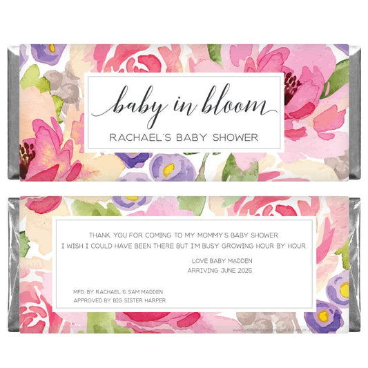 Baby in Bloom Baby Shower Candy Bar Wrappers Baby & Toddler BS306