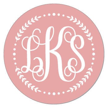 Bat Mitzvah Vine Monogram Stickers - SBAT206 Bat Mitzvah Vine Monogram Stickers BAT206