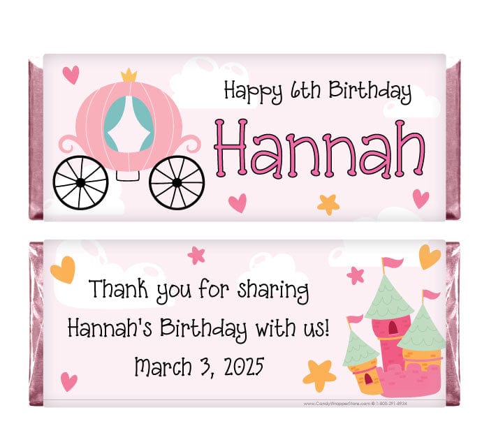 BD254 - Princess Birthday Candy Bar Wrappers Princess Birthday Candy Bar Wrappers Candy Wrappers BD254