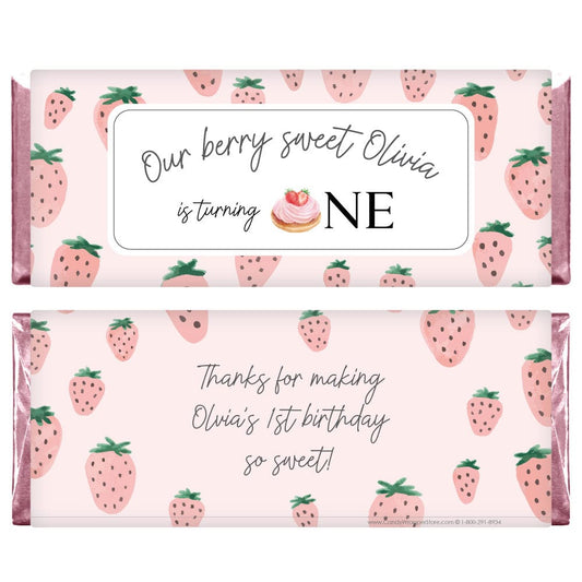 Berry Sweet One Birthday Candy Bar Wrapper - BD545 Berry Sweet One Birthday Candy Bar Wrapper - BD545 Candy Wrappers BD545