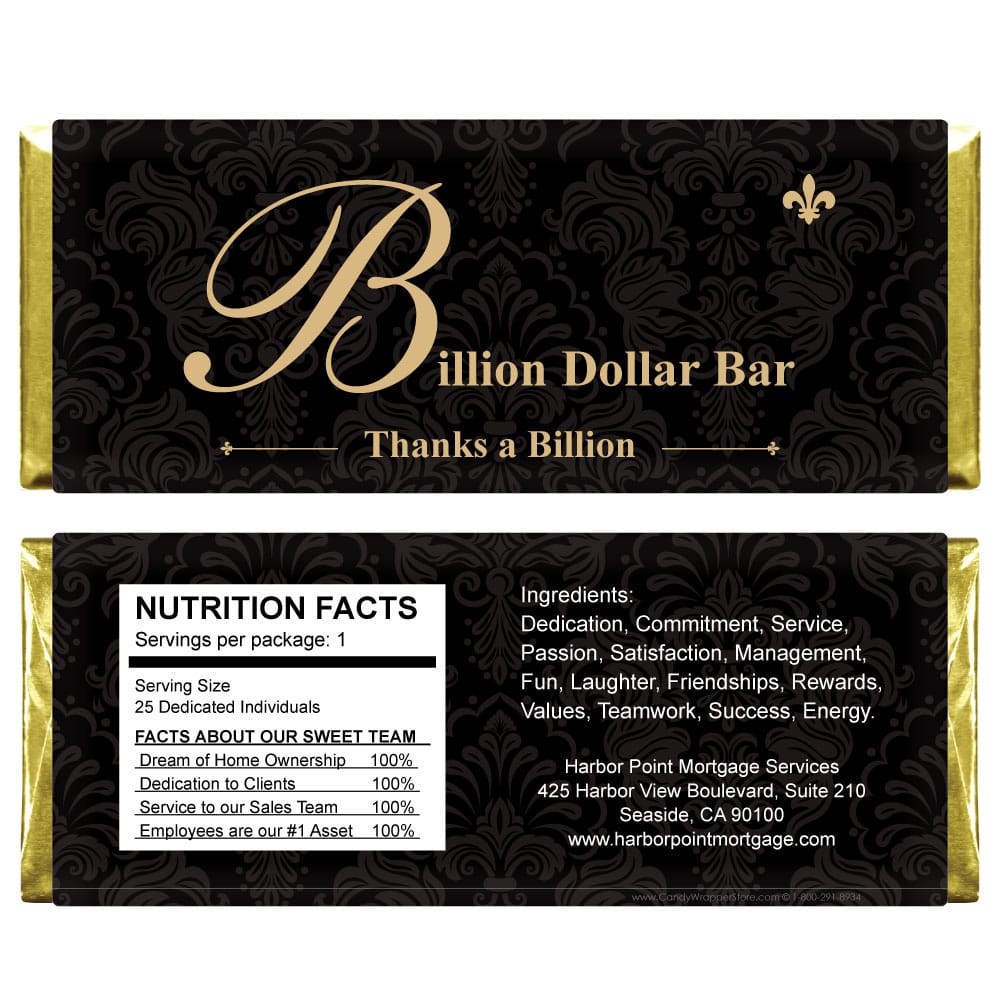 Billion Dollar Business Candy Bar Billion Dollar Business Candy Bar Candy & Chocolate BUS222